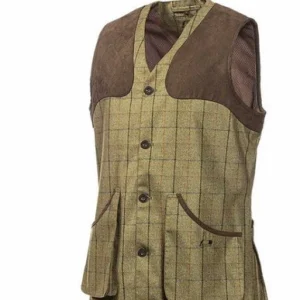 Baleno Milton Shooting Vest, khaki ruit